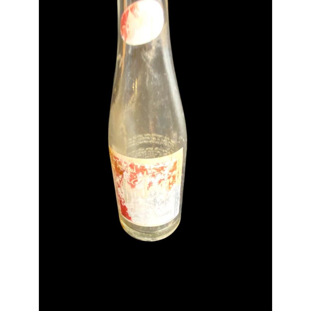 Vintage Dodger Beverage Clear Glass Applied Color Logo 8"h